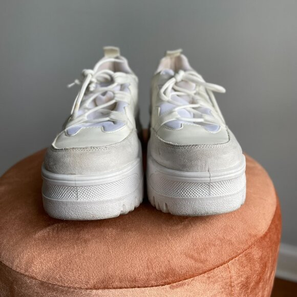 ASOS • White Chunky Platform Sneakers Size 38 / US 5 - Picture 3 of 10